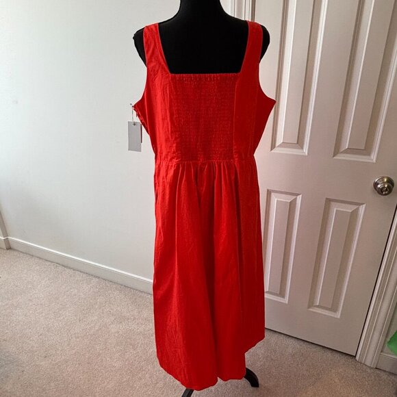 Chelsea 28 Red Square Neck Maxi Sleeveless Sundress- Plus Size XXL - NWT - Picture 3 of 12
